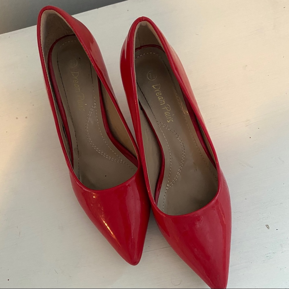 Red Patent Heels